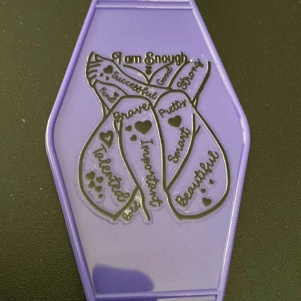 I Am Enough Motel Keychain